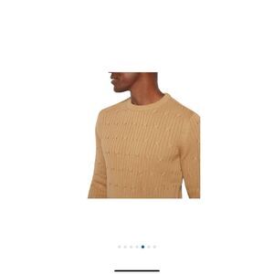 Express Cable Knit Sweater NEW XXL - tan / camel -  cotton